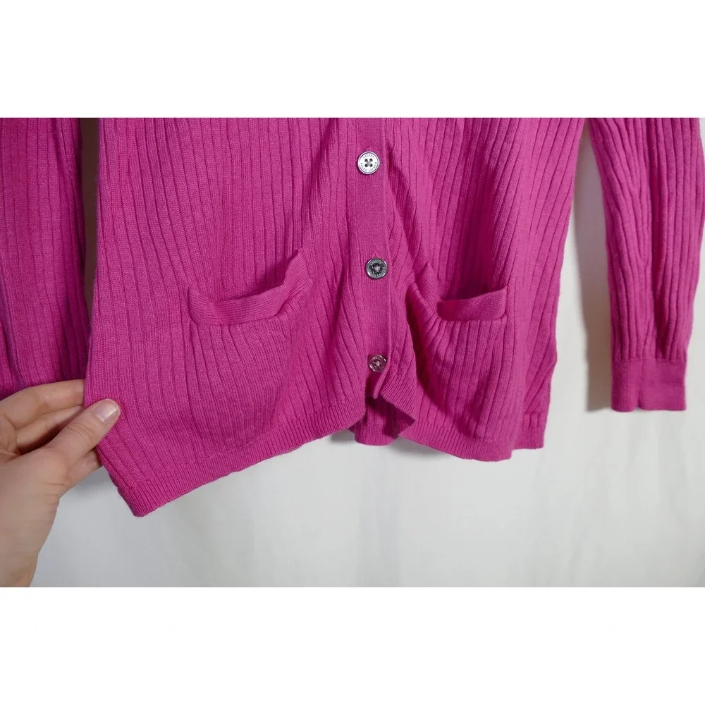 Lauren Ralph Lauren Preppy Silk Cashmere Cardigan Size S Pink Academia Old Money